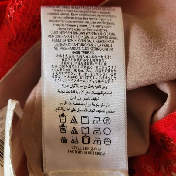 BCBGMaxAzria Dress Vienna Formal Convertible Fit Flare Mini Sequin Netted Red 0 - Picture 14 of 17